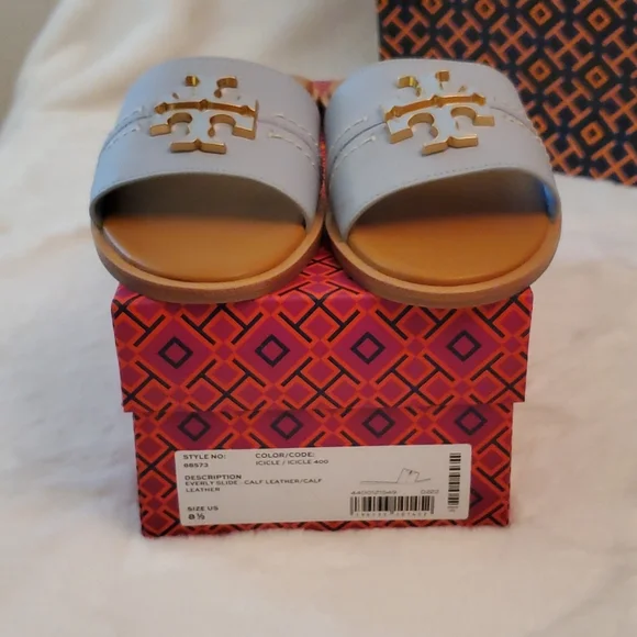 ⭐️FIRM PRICE!⭐️LAST 1! NEW WITH TAG & BOX! TORY BURCH Everly Slide Calf Leather - Picture 8 of 8